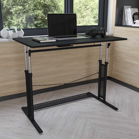 Flash Furniture Black Adjustable Office Table NAN-JN-21908-GG